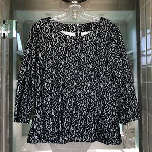 J Crew lace peplum top - size L